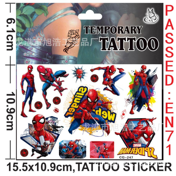 4st SpiderMan tatueringar Barn tatueringar multifärg