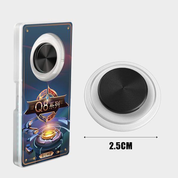 Smartphone-kontroll Joystick Spelkontroll Pekskärm Joypad för iPad iPhone Android Surfplatta Smidig Spelkontroll White Bundle 2PCS