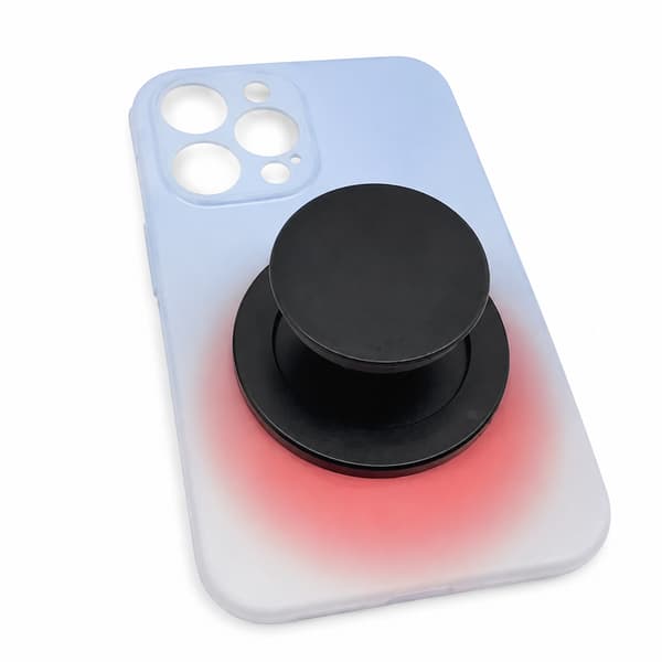 Magnetisk udvidelig ringholder med stativgreb til MagSafe iPhone 15 14 Samsung-telefon black