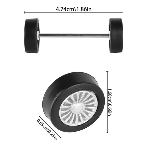 Nav för spelbil 1/43 1 43 Däck Däck Bak Fram Hjul Motor Växel Nav E Hub