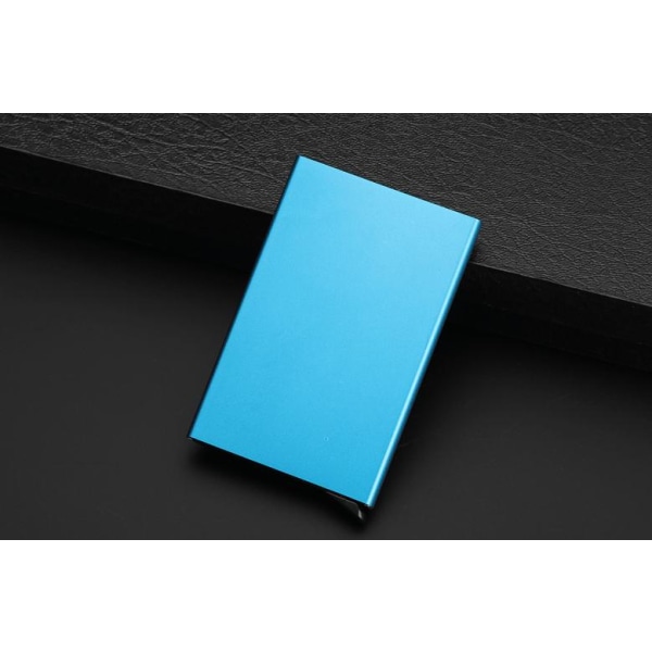 RFID-safe card holder aluminum varying colors Blue