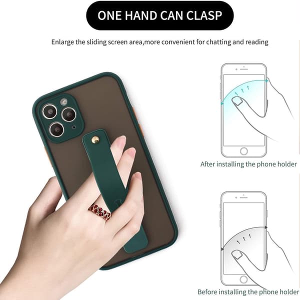 Universal håndledsfingergreb telefonholder stativ til iPhone Xiaomi mobiltelefon White