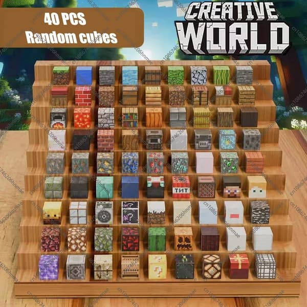 Magnetiske byggeklodser sæt til børn 3+ - Mine World Magnet Cube Stabling Construction Legetøj Figure-37PCS