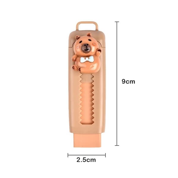 Kawaii Push Pull Capybara Viskelæder Blødt Skoleudstyr Clean Mess Gratis Stationær Kontorstuderende Gummi Viskelæder Til Børn Gave