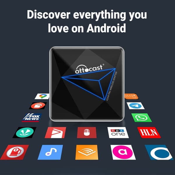 Ottocast A2Air Pro Trådløs Android Auto Adapter Dongle Spotify Waze Multimedia til fabrikskablet Adnroid Auto Bil A2Air Pro