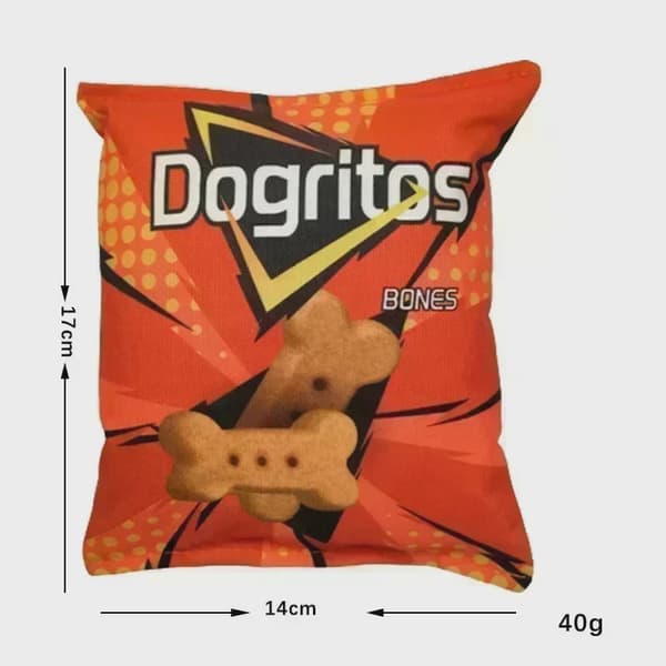 Sjove hundelegetøj med kartoffelchipspose, plys, pibefoder til små, mellemstore hunde, interaktivt pibefoder til hvalpe, tyggelegetøj 3