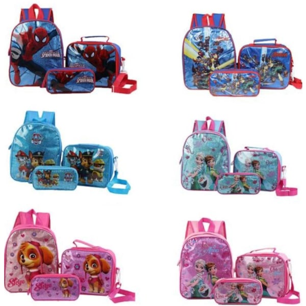 Backpack School Bag 3 Pack Birthday Gift Blue Frozen Blue