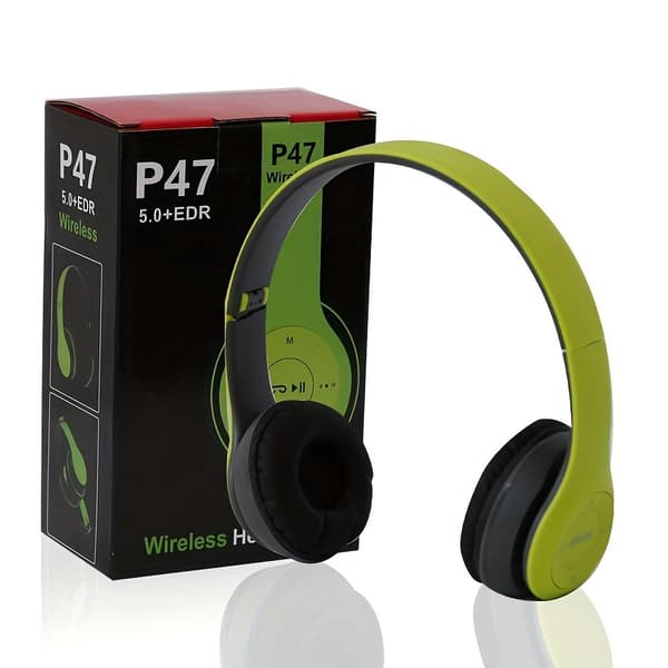 Stereo P47 Headset 5.0 Bluetooth Headset Foldable Series Trådløst Sports Game Headset til iPhone XiaoMi Red