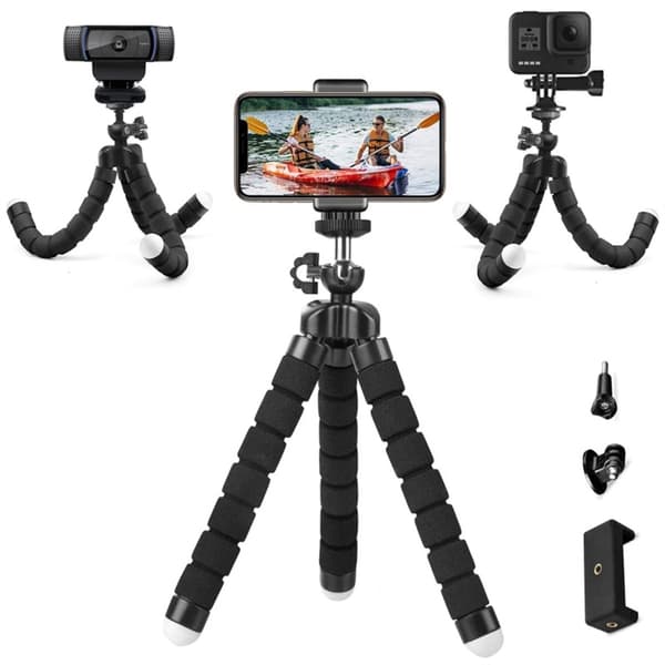 Mini Universal Octopus Tripod Monopod Telefonkamera Webcam Hållare Klämma Smartphone Stativ No Remote Control