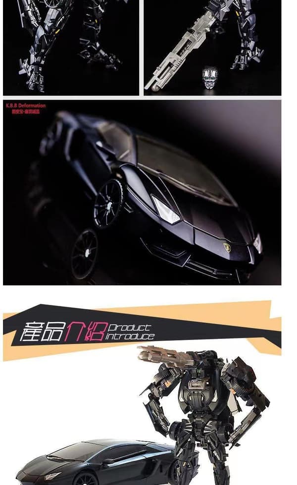 Transforming Dark Lockdown Robot Car Legetøj - Filmversion, Deforme Figurer, Børnefødselsdagsgave Lockdown