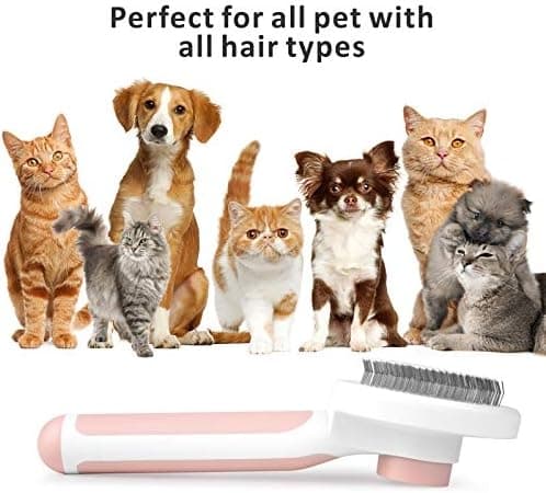 Selvrensende Slicker Brush til hunde og katte fjerner underulden Grey