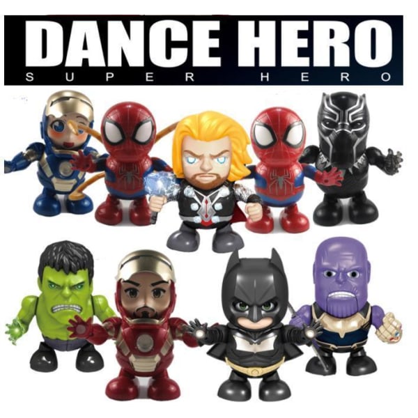 Marvel Heroes Dance Hero 8 stk modeller Iron man Blå
