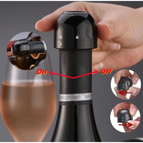 Vinkork Champagne Vakuumforseglinger Stopper Champagne låsning
