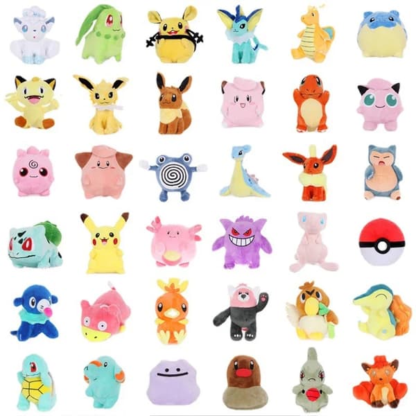 Blød Pikachu, Pichu, Charmander, Bulbasaur, Squirtle, Psyduck, Eevee Plyslegetøj - søde udstoppede dyr 20cm3