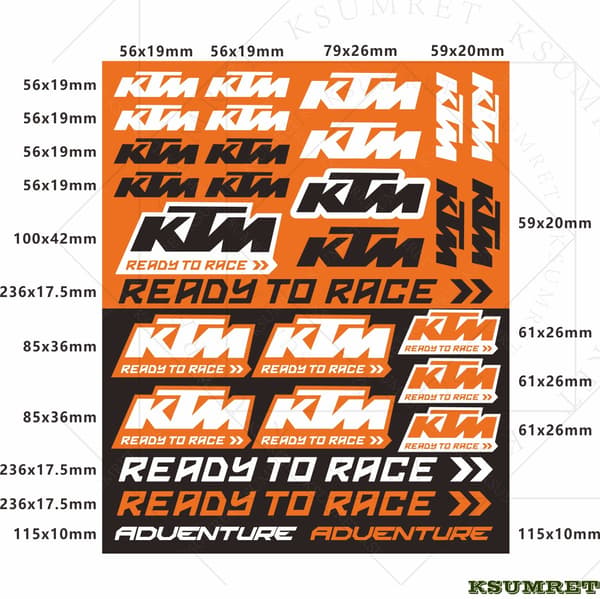 Vinyyli Ktm-moottoripyörän tarraan Style 7