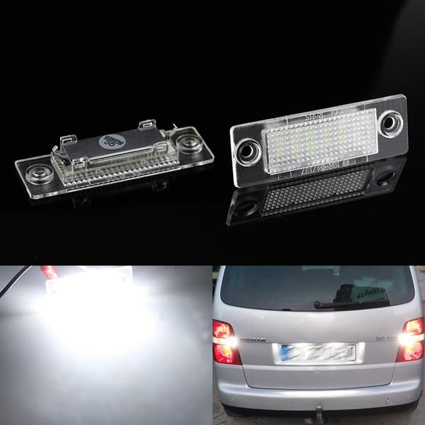 2 st LED-skyltbelysning för nummerplåt för VW T5 Transporter 2003-2009 VW Caddy MK3 2004-2013 Golf 2005-2009 2PCS LED White