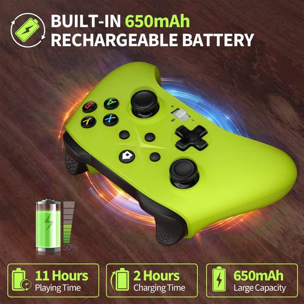 Trådløs controller med gamingvibration, Hall-effekt, 6-akset gyrosensor, turbofunktion og gamepads til Xbox One S/X/Series S/X/Switch orange