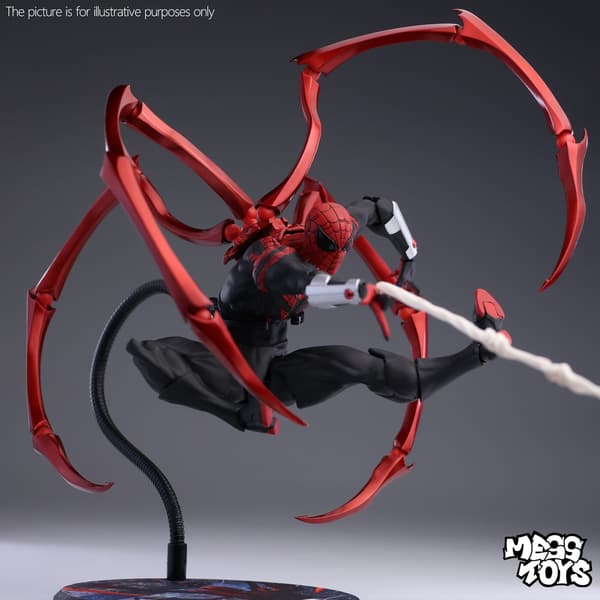 Spider-Man actionfigur - sort rød samlermodel legetøj til anime-fans og gaveideer Spiderman