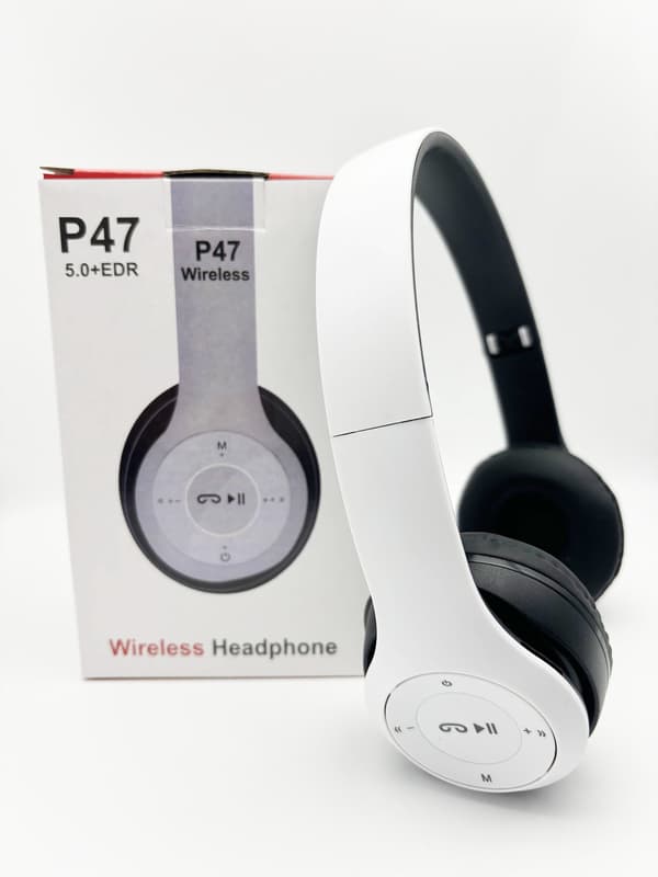 Stereo P47 Headset 5.0 Bluetooth Headset Foldable Series Trådløst Sports Game Headset til iPhone XiaoMi black