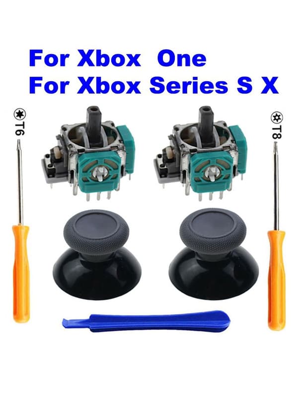 2 stk. 3D analog joystick sensormodul, potentiometre og thumbstick til Xbox One S X-serie controller H