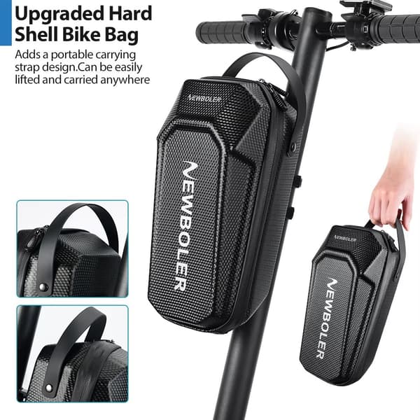 NEWBOLER 3L/5L Vandtæt El-Scooter Fronttaske med USB-port til Cykeltilbehør BAG843-5L
