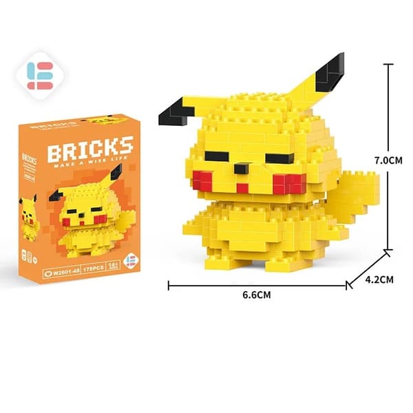 Disney Stitch Building Blocks Leksak - Pikachu & Anime karaktärsmodeller för barn - perfekt present! ShMay With Box