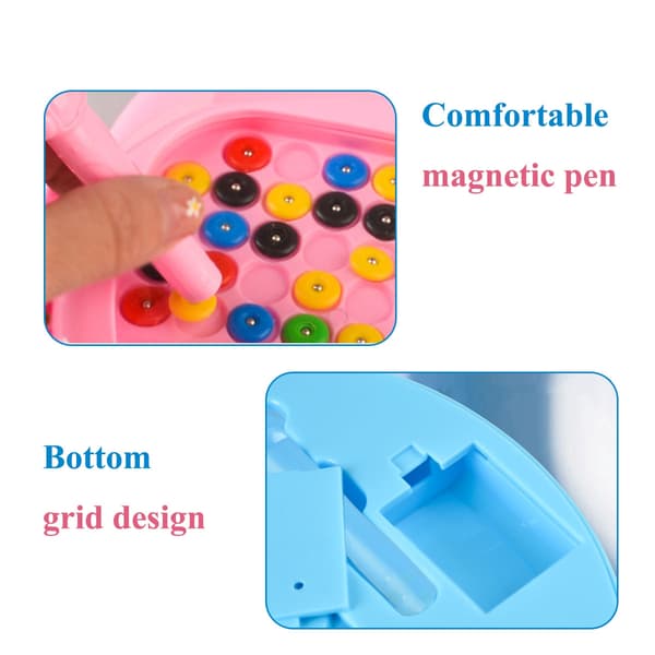 Magnetisk doodleboard för barn 3-8 år, ritleksak med penna och pärlor, Montessori-present Blue without box