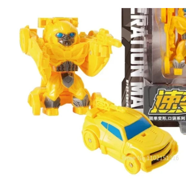 2-i-1 Mini Transformation Robot billegetøj til børn - Action Figur gave & deformeret model Model 4