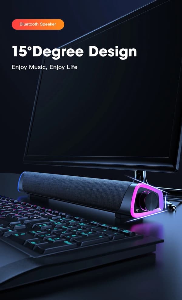 4D Computerhøjttaler Bar Stereolyd Subwoofer Bluetooth Højttaler Til Macbook Laptop Notebook PC Musikafspiller Kablet Højttaler Wired Version