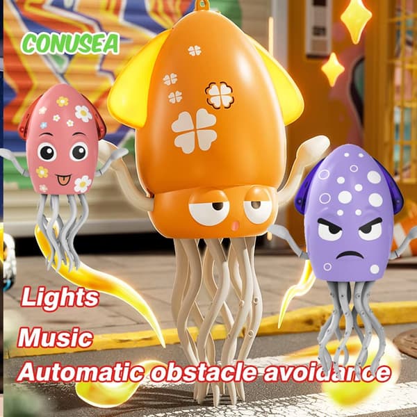 Luminous Dancing Octopus Fidget Toy - Interaktiv stresslindring for børn og voksne Violet