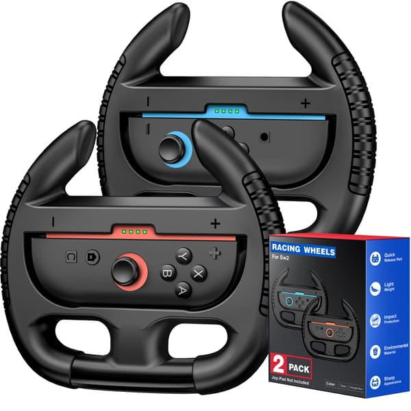 BEBONCOOL 2PCS M400 UUSI Racing-ohjauspyörä Switch 2 -ohjaimen lisävarusteille Kahvat Switch 2 -pelilisävarusteille