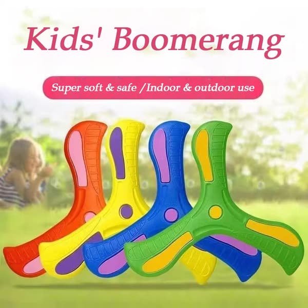 Förälder-barn utomhus interaktiv Shamrock Boomerang leksak för semesternöje och stresslindring Blue random 1 PCS