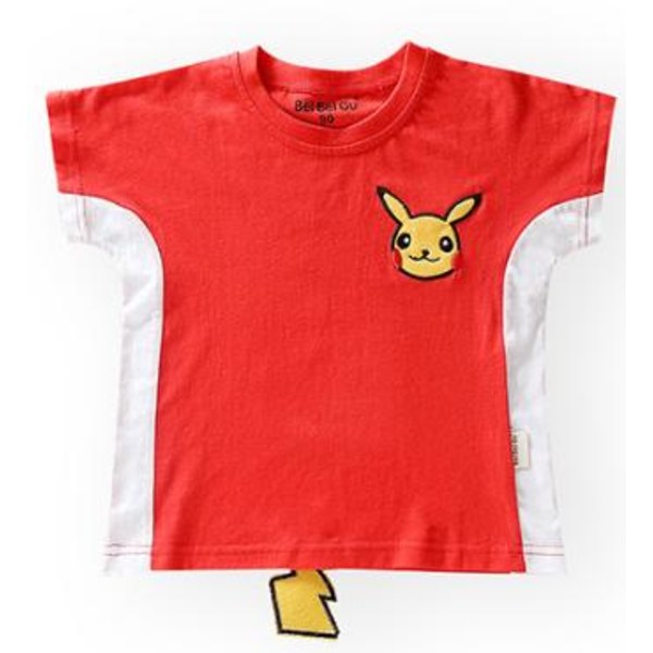 Pikachu Pokemon Kids T Shirt 90-110 White 100