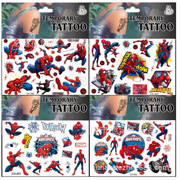 4 SpiderMan  tatoveringer Super lækre børnetatoveringer flerf