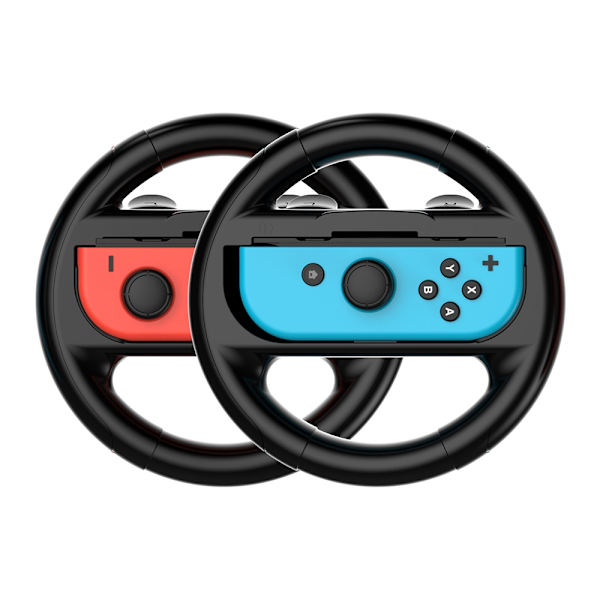 2 stk. venstre højre spil rat controller håndtag holder greb joycon controller gamepad til Nintendo Switch OLED NS Black