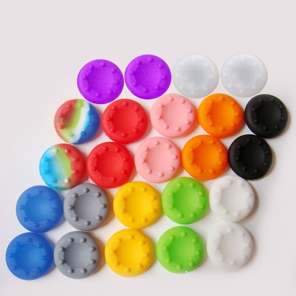 2 stk. til PS3 PS4 XBOX 360 gummi silikone hætte analog controller silikone hætte dæksel thumb stick greb joystick hætter tilbehør Blue