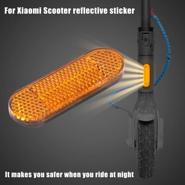 Xiaomi M365 Pro 2 1S Elscooter Hjulskydd Fram Bak Reflekterande Säkerhetsdekal WHITE