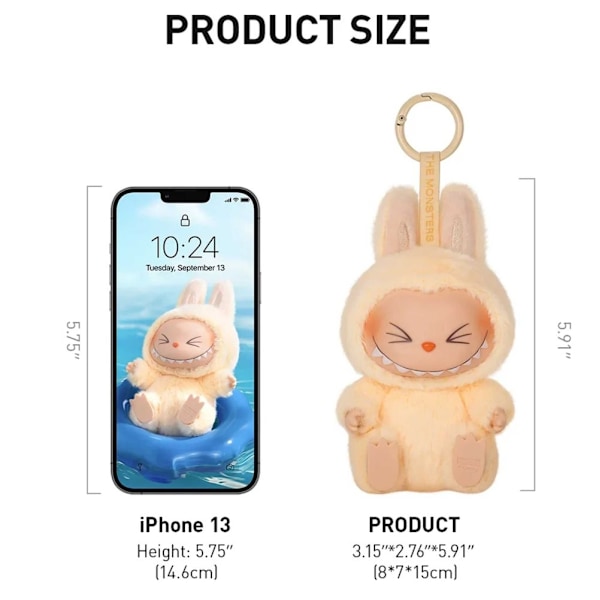 POP MART Labubu Monstereissa on istuin, 17 cm sokkelo A blind box
