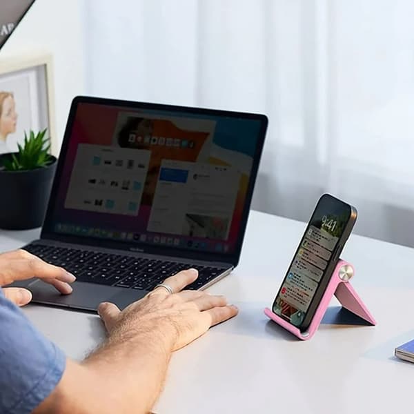 Justerbar, foldbar telefonstander med flere vinkler, universalholder til iPhone, Samsung, tablet Black