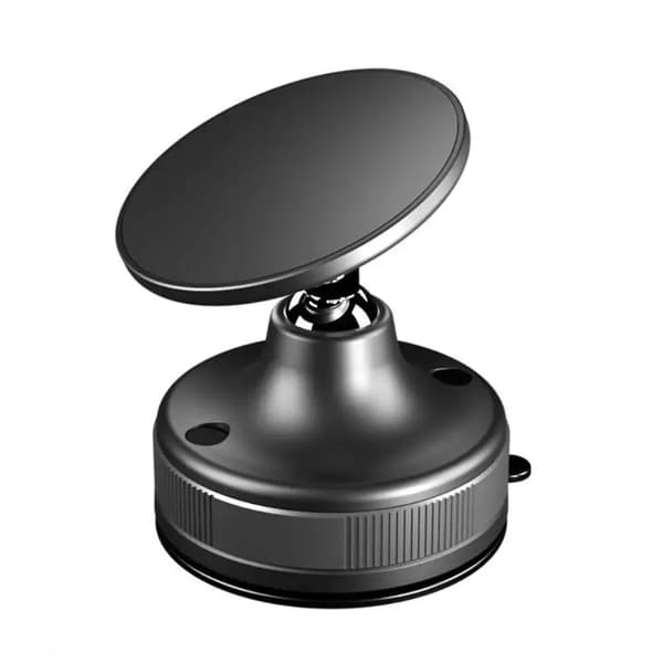 Magnetisk vakuum bilholder 360° roterende sugekopmontering til iPhone navigation Black