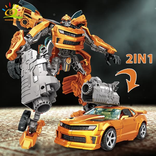 Transforming Robot Car Legetøj - 2-i-1 Mecha Warrior Action Figur til børn - Legering og plastikmodel With Box