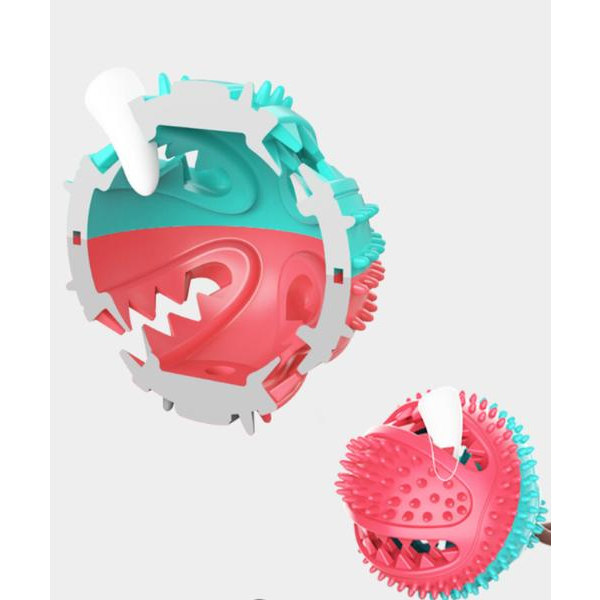 Multifunctional dog cat safe elastic cleaning teeth ball Blue Blue Model