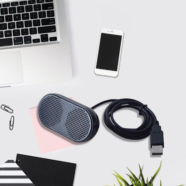 USB-computerhøjttalere til gaming, subwoofer med mikrofon, støjreducerende stereolyd til stationær bærbar computer