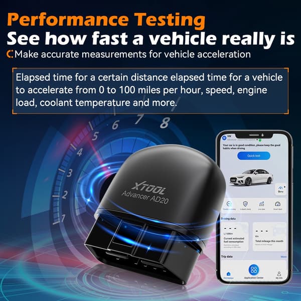 XTOOL Advancer AD20 Mini Bluetooth 5.0 OBD2 Scanner Fuld OBD2 Funktioner Bildiagnostisk Scanningsværktøj Læs/Slet Fejlkode Universal Advancer AD20