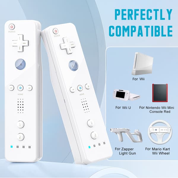 Kontroller för Nintendo Wii 2 i 1 vänster höger kontroll valfri Motion Plus-sats spelfjärrkontroll joystick trådlös gamepad right set Without Motionplus