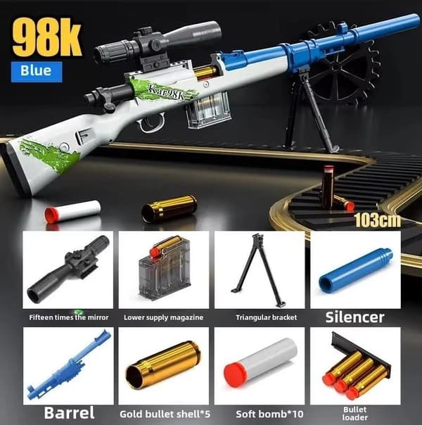 ZP5 357 revolver legetøjspistol med bløde dartkugler til udendørs spil - sjov for børn og voksne 357-Grey-23cm