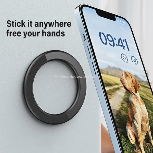 Magnetisk selvklæbende telefonholder – multifunktionel, alsidig mobilholder Black 1pcs Type1