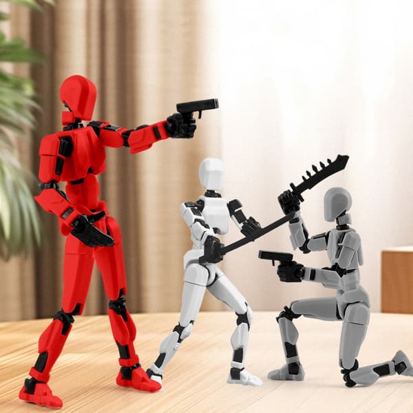 T13 Action Figure – Titan 13, Nova 13 – 3D-printet Multi-Jointed Movable Model Legetøj Transparent
