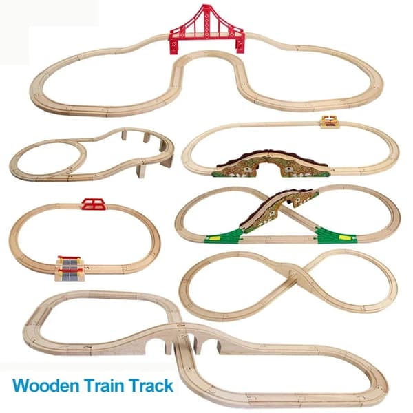 UUDET puiset junaradan tarvikkeet lelut junarata Yhteensopiva kaikkien merkkien kanssa. Track Set B