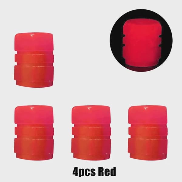4 st motorcykelventilkärnans däckhattar lysande elscooter bilcykeltillbehör red-4pcs
